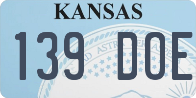 KS license plate 139DOE