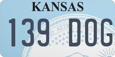 KS license plate 139DOG
