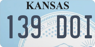 KS license plate 139DOI