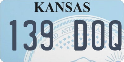KS license plate 139DOQ