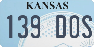 KS license plate 139DOS
