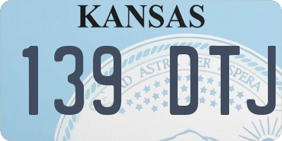 KS license plate 139DTJ