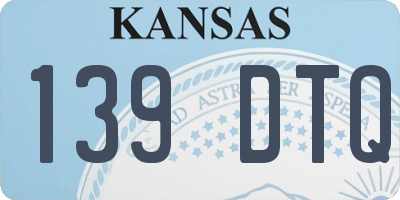 KS license plate 139DTQ