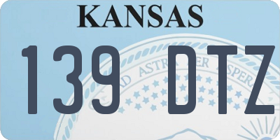 KS license plate 139DTZ
