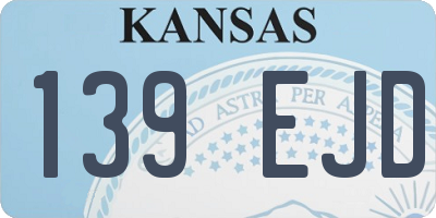 KS license plate 139EJD