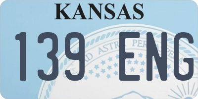 KS license plate 139ENG