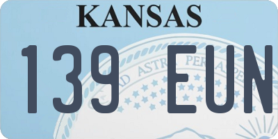 KS license plate 139EUN