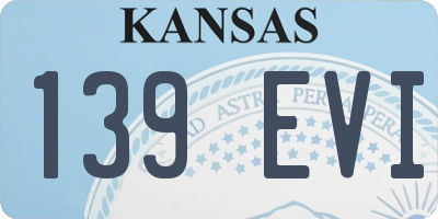 KS license plate 139EVI