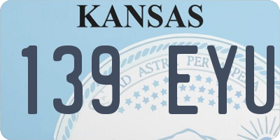 KS license plate 139EYU