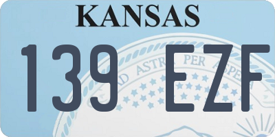 KS license plate 139EZF