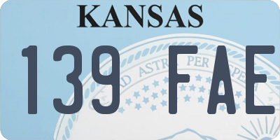 KS license plate 139FAE