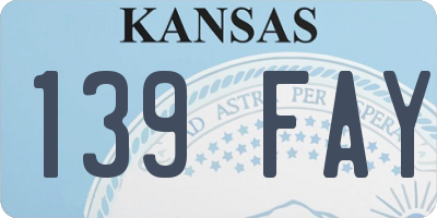 KS license plate 139FAY