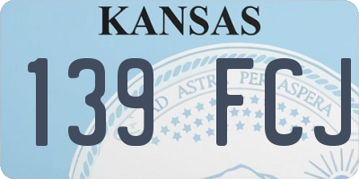 KS license plate 139FCJ