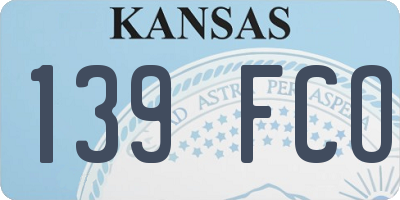 KS license plate 139FCO