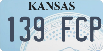KS license plate 139FCP