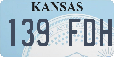 KS license plate 139FDH