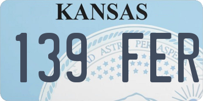 KS license plate 139FER