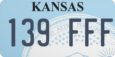 KS license plate 139FFF