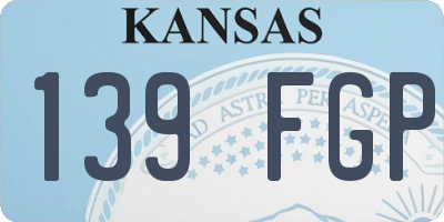 KS license plate 139FGP