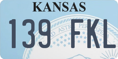 KS license plate 139FKL