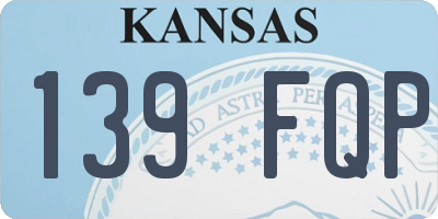 KS license plate 139FQP