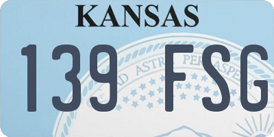 KS license plate 139FSG