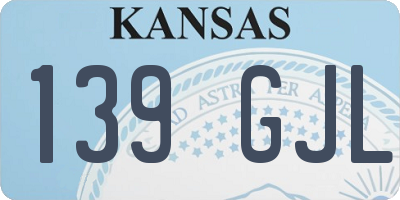KS license plate 139GJL