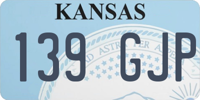 KS license plate 139GJP