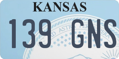 KS license plate 139GNS