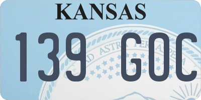 KS license plate 139GOC