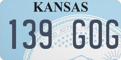 KS license plate 139GOG