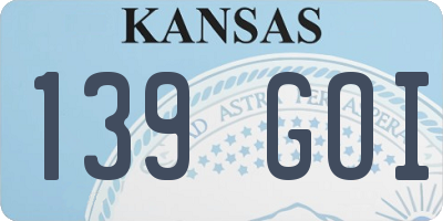 KS license plate 139GOI