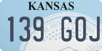 KS license plate 139GOJ