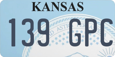 KS license plate 139GPC