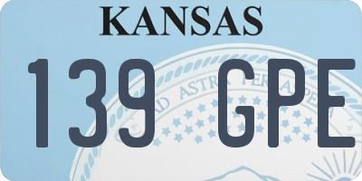 KS license plate 139GPE