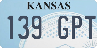 KS license plate 139GPT
