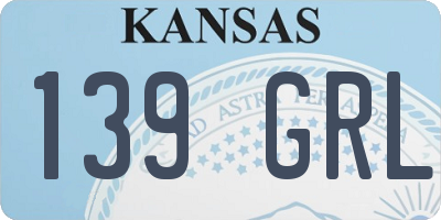 KS license plate 139GRL