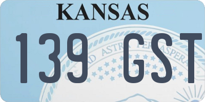 KS license plate 139GST