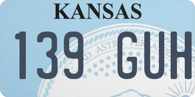 KS license plate 139GUH