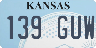 KS license plate 139GUW