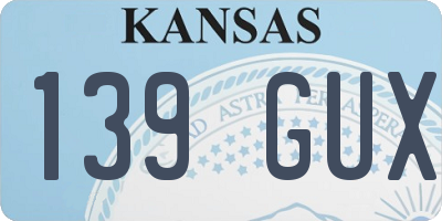 KS license plate 139GUX