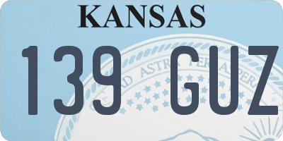 KS license plate 139GUZ