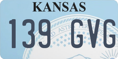KS license plate 139GVG
