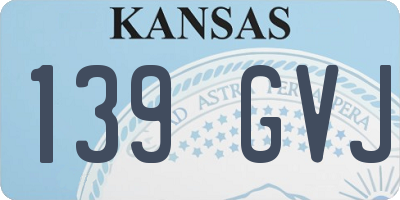 KS license plate 139GVJ