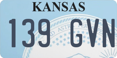 KS license plate 139GVN