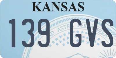 KS license plate 139GVS