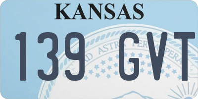 KS license plate 139GVT