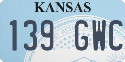 KS license plate 139GWC