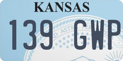 KS license plate 139GWP