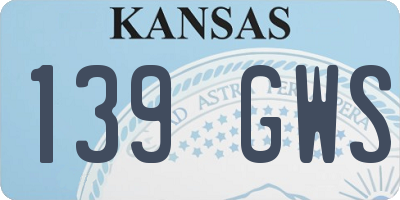 KS license plate 139GWS